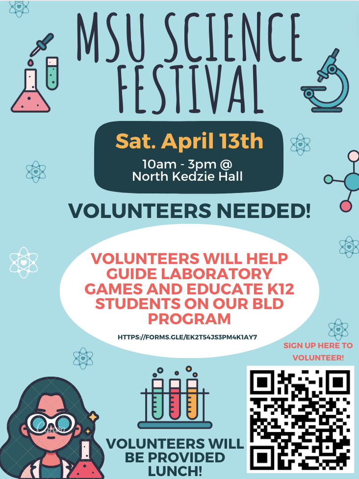 Volunteer flyer for science festival